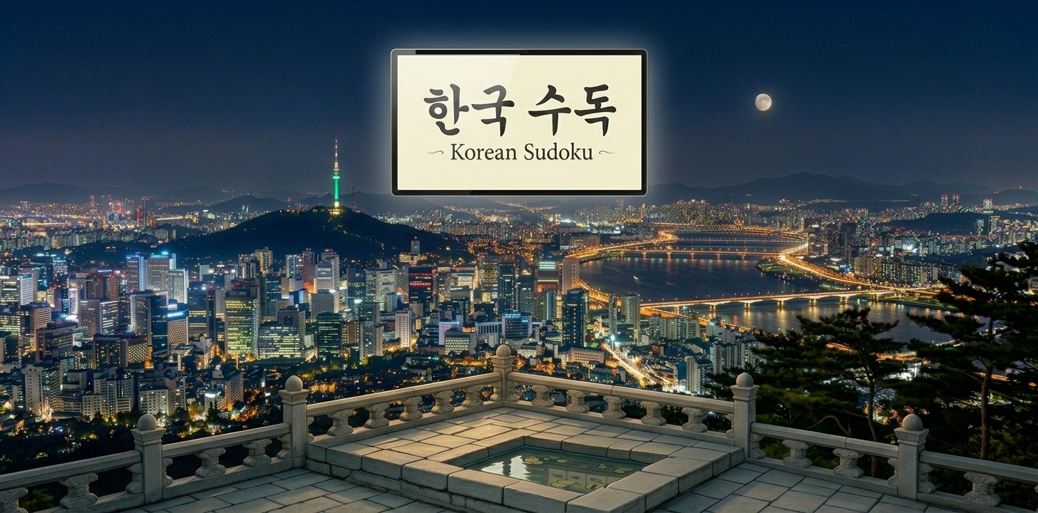 Korean Sudoku — Seoul skyline at night